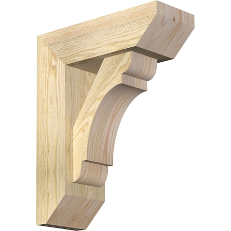 Olympic Slat Rough Sawn Bracket w/ Offset Brace, Douglas Fir, 6"W x 16"D x 20"H